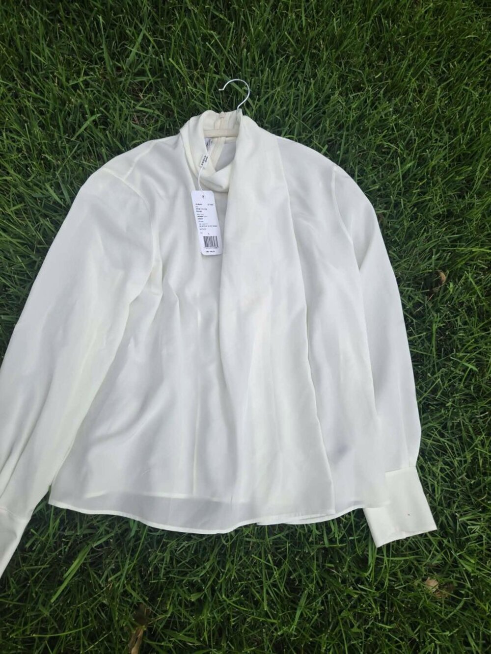 Akris Punto - Long-Sleeve Silk Scarf Blouse - size 6 - NEW with tags - Picture 15 of 16